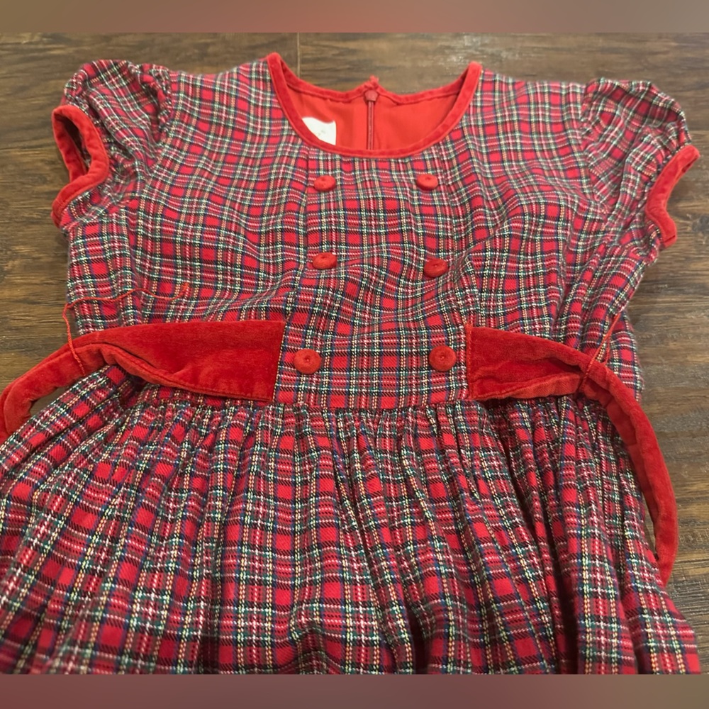 Strasburg Red Plaid Dress Size 8